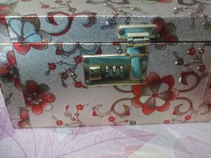 Floral Jewelry Box with Combination Lock