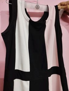 Black pink White Dress For Women