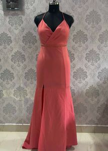 Elegant Coral Gown