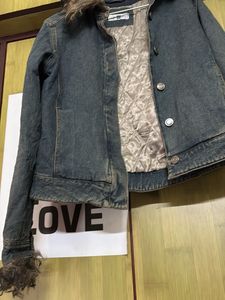 Denim Jacket with Fur Trim