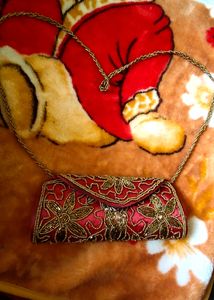 New Hand Work Bridal Women&#39;s Clutch Cum Sling Bag