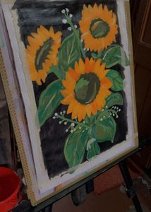 Sunflower Arcylic Painting