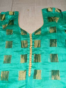 Elegant Teal &amp; Gold Indian Salwar Kameez Suit