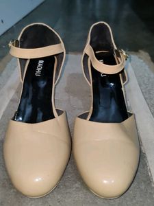 MADHU Beige Mary Jane Heels - Size 7