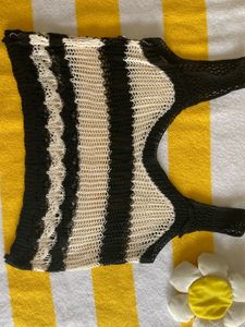Striped Crochet Top