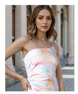 Tie-Dye One Shoulder Dress