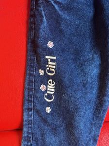 Cute Girl Denim Capri Pants