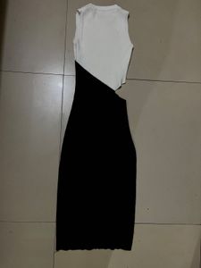 Two-Tone Cutout Dress