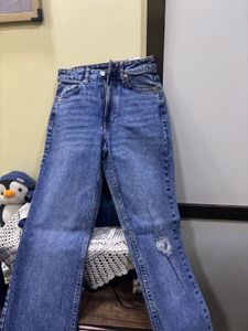 Ripped Wide Leg Jeans