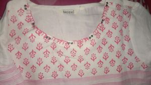 Pink With White Kurta