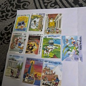10 vintage Disney cartoon stamps