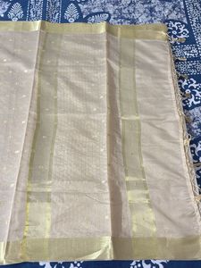 Beige Banarasi Saree With Zaree Work