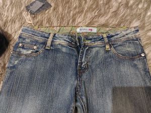 Vintage Bootcut Low Waist Patchwork Denim Jeans