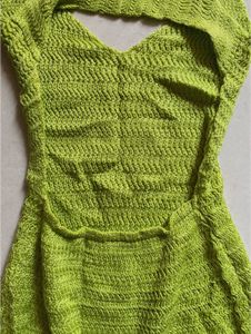 Lime Green Crochet Dress 🌴🥥