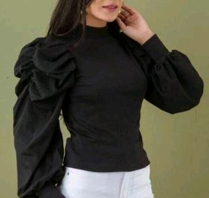 Puff Sleeves Crop Top