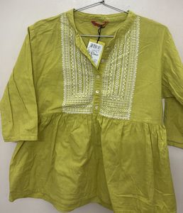 Embroidered Green Top