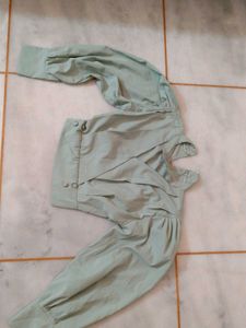 Mint Green Puff Sleeve Top