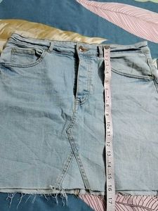 Branded Denim Skirt