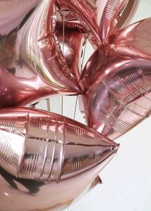 Party Propz 10Pcs Rose Gold Star Foil Balloons