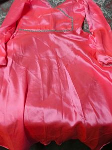 Elegant Coral Anarkali Kurta