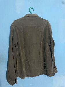 Jules Olive Western Style Button-Down Shirt