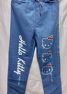 Cute Hello Kitty Denim Jeans