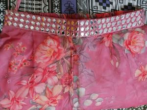Pink Dress With Folar Pattern