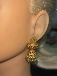 Golden Jhumka Earrings