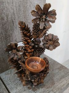 Pine Cone Candle Holder