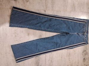 Chic Blue Flared Straight Fit Women Jeans