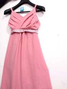 Sleeveless Pink Maxi Glown