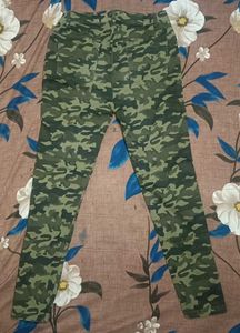 Camouflage Print Jeans