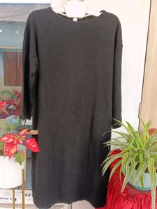 Black Knit Mini Dress
