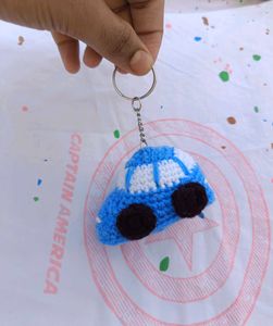 Crochet Mini Car Keychain 😍