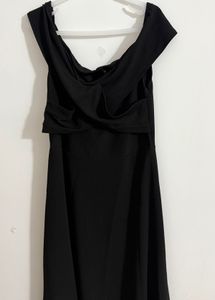 Campus Sutra Offshoulder Fit And Flare Dress