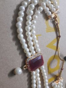 Elegant Pearl &amp; Gemstone Necklace ✨