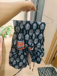 Black Pure Cotton Sharara Suit With Tag
