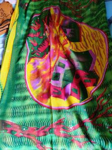 Yellow &amp; Green Saree