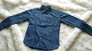 Blue Dotted Long Sleeve Shirt (wore twice)