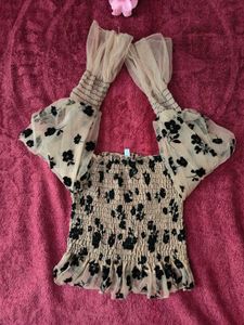 aesthetic cute brown crop top