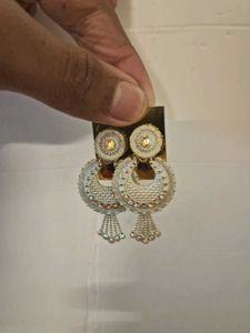 Elegant White Dangle Earrings