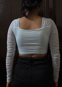 Sheer Sleeve Top