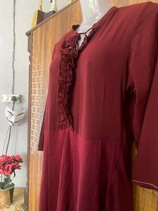 Stylish Long Dress Maroon