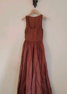 Arty Boho Maxi Dress with Corset Bodice