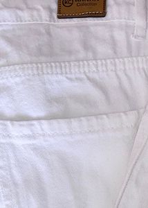 White Straight Fit Jeans