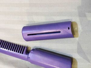 Purple Hair Straightening Comb With Charger