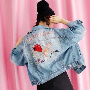 Japanese inspired Embroidered Denim Jacket