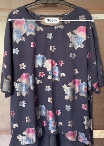 Blue, Half Sleeve Top
