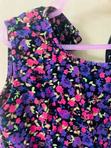 Ditsy Print Velvet Frock
