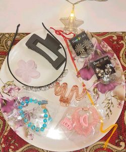 Hair Accessorie And Earrings, Bracelet Combo Rakhi